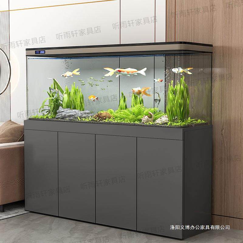轻奢客厅柜用鱼缸柜子鱼底玄关隔断柜鱼家缸架子水KRT族箱底座缸
