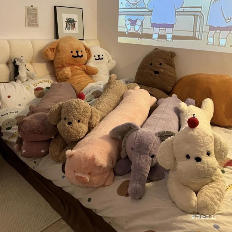 可卡通靠动物爱抱枕女生爱睡觉GLX夹腿长条枕床上靠垫沙发枕可玩