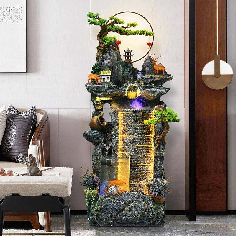 山水幕墙客厅鱼缸假山喷泉办公招财高水摆NDI件循环流水系景观装,鲜花速递/花卉仿真/绿植园艺,其它园艺用品,淘宝优惠券,粉丝福利购,淘宝优惠卷