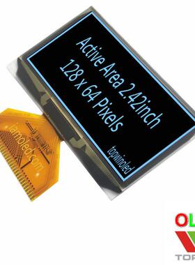 2.42英寸oled液低晶示蓝色光表2864albp显g14焊接JYS工控仪拓微耐