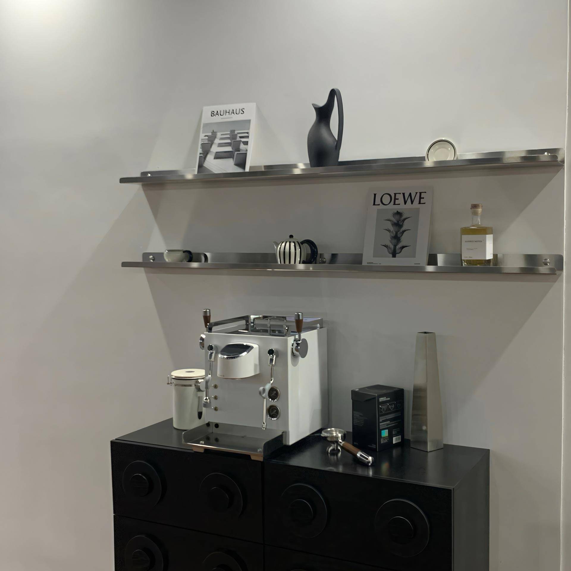 中古L型EVG书不锈置物客厅架上墙吊柜壁柜家用房多功钢能展示架子
