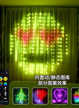 跨境IGO爆款幻彩PP窗帘带遥控窗帘灯灯星灯星下A垂装饰灯