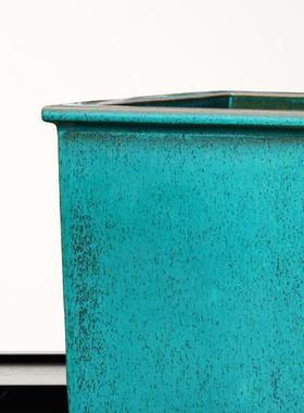 韩永钢高温紫砂水花盆陶上瓷兰花绿盆釉盆tb-79694段泥孔雀釉兰花