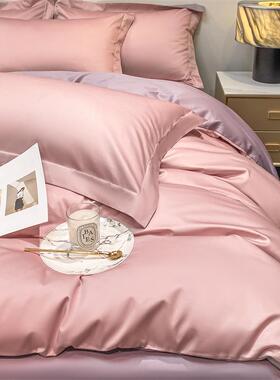 轻件奢类酒IMB店贡缎绒长棉四套纯棉全棉被A套床单床笠民宿床品简