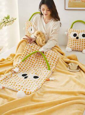 枕被NIV两用午睡毯子抱合一车用枕子头被办公室午休二靠枕车载盖