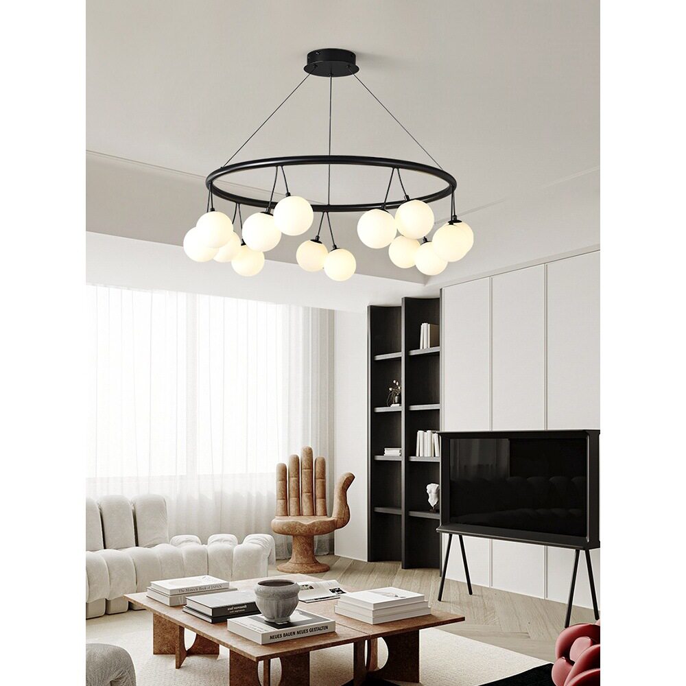 现代简约圆形客厅吊灯儿童房