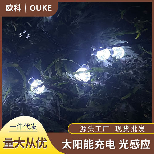 户外防水太阳能LED彩灯串