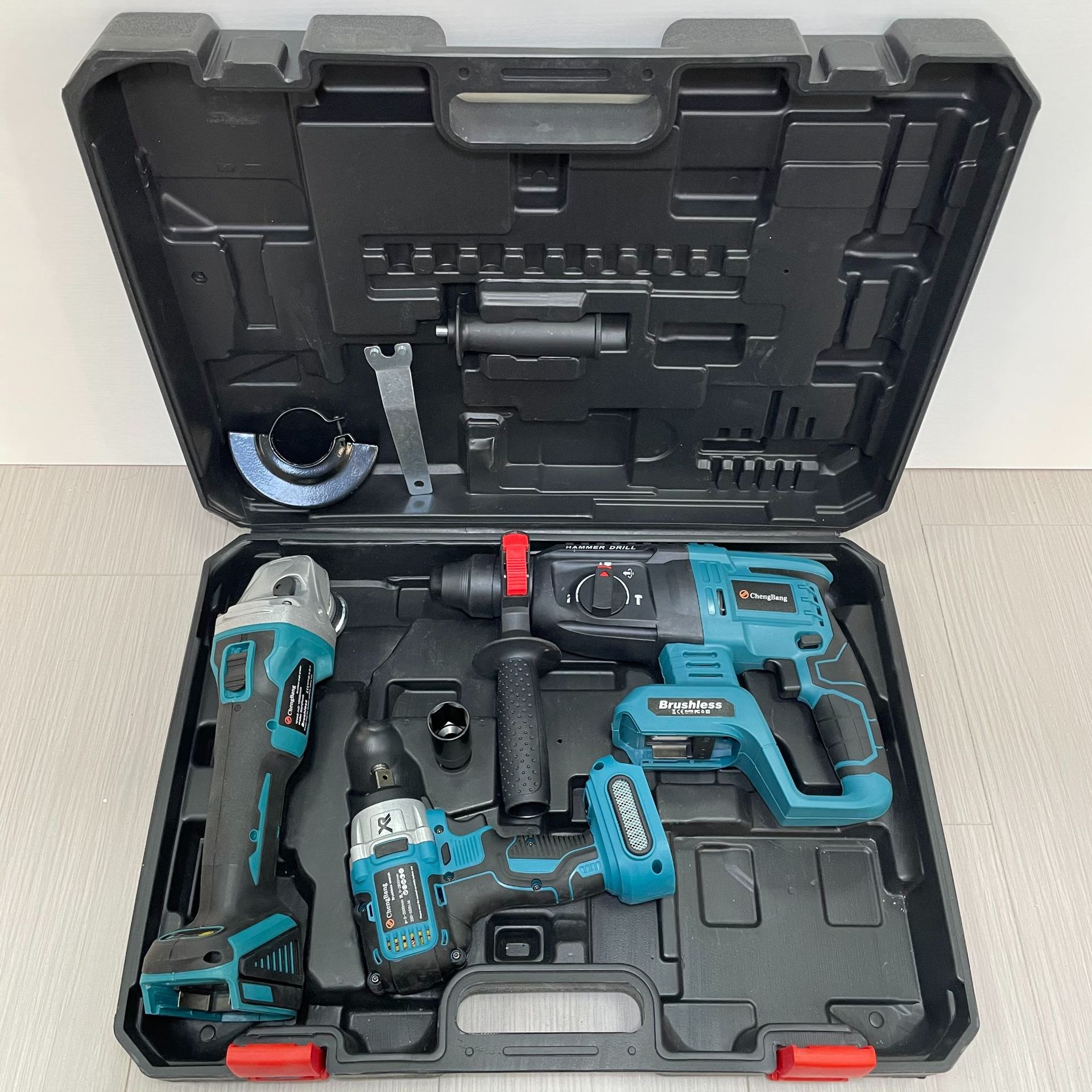 (可1台代发编号136)外贸套装电动工具锂电工具3件套裸机(MT插口)