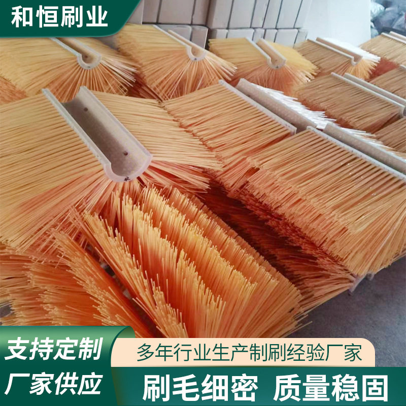 抛丸机毛刷配件 钢板预处理线清理机滚刷硬毛耐磨耐高温尼龙滚刷