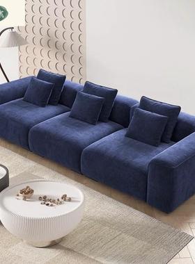 雪尼尔布艺沙发户型直客厅AKJ豆块沙发新款小现代简腐约排沙发