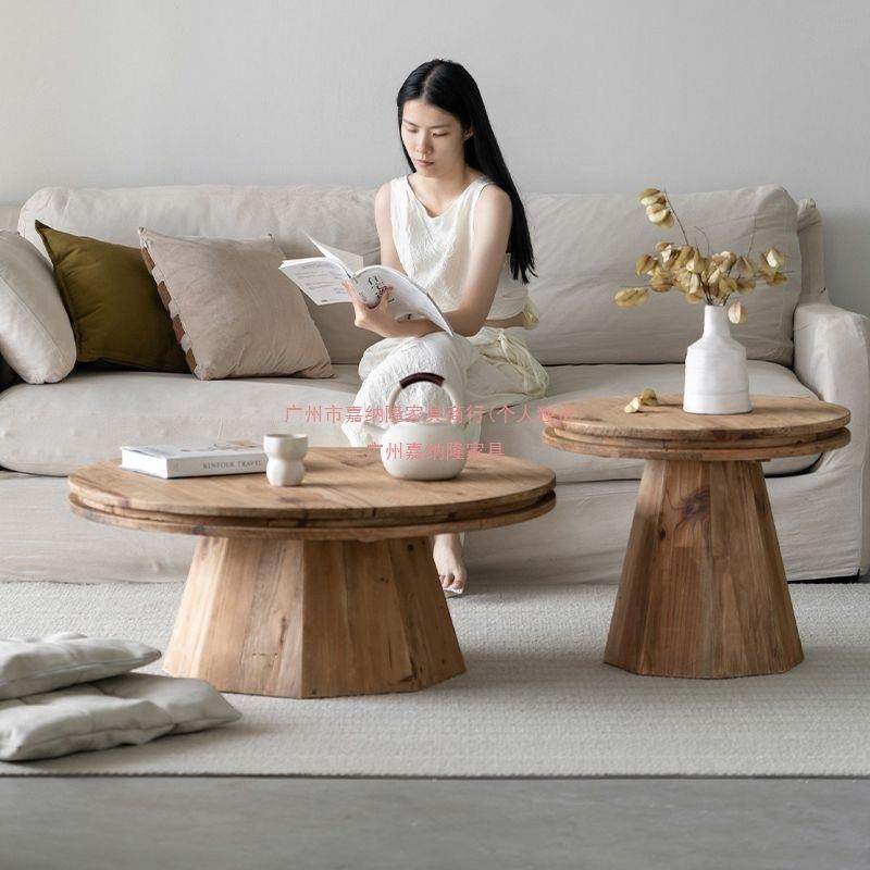 复古圆XUH小形实木组合茶几木大圆桌客松厅子母矮桌,鲜花速递/花卉仿真/绿植园艺,其它园艺用品,淘宝优惠券,粉丝福利购,淘宝优惠卷