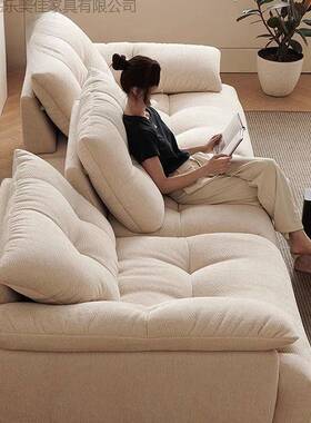 苞朵奶小油风云沙QRV发20花25新款轻奢布艺雪尼尔客厅户型直排沙