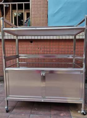 收纳简易不锈钢碗柜放家经济型碗铝金厨房YGW储物合柜多功用能餐