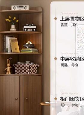 角置物架墙角柜落地书架三角形09柜度墙边拐角BMS收纳靠墙角落书