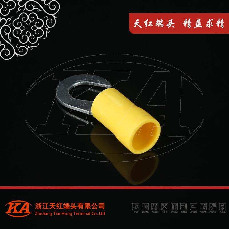 大量(铜HV5.5-5PVC)钩形预绝端头紫JPM冷压接线端缘子铜鼻子