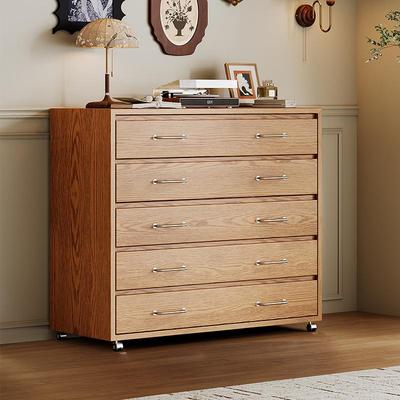 实木斗斗中古风斗室柜沙发边柜柜五柜客厅卧收纳储物柜斗柜带UXW