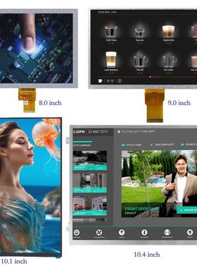 4.3/57/8/9/9.4/10.16/1.6/113.3//1FXL5.长条方型显示屏tft液晶