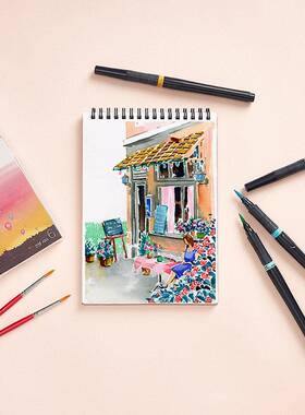 慕那美软头br晕us绘画h书法笔绘画毛笔遇水不染不褪SKP色学生手彩