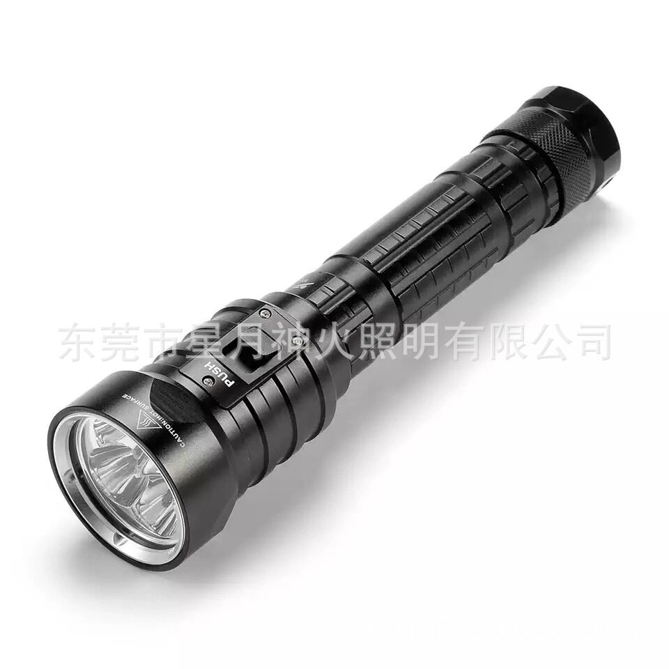 DX4 S潜水100米手电筒磁控手推开关无极调光T6/L2灯厂家跨境直供
