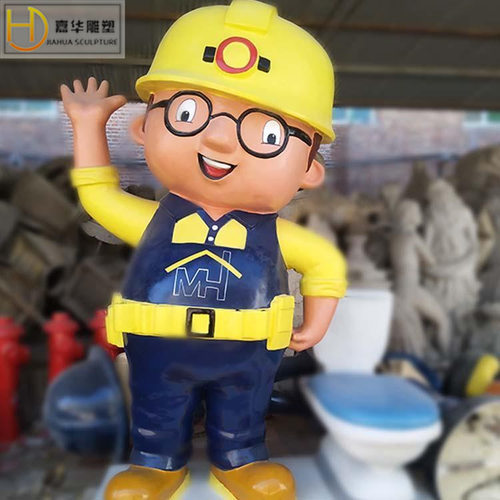 玻璃钢吉祥物雕塑制作园林景观大型卡通人物动物公仔商场门口摆件