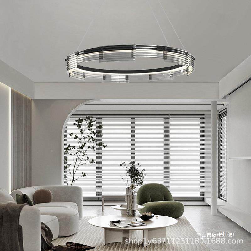 奢艺吊术意现式IXB餐厅客厅灯设计师艺术玻璃代简约一字轻长条圆
