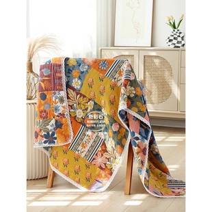 掉A6L纯棉功布浴巾家用不毛沙发毯纱子90 180cm多能AWW成人洗澡