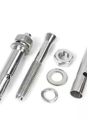 郎304不锈钢膨胀螺丝拉爆栓外加长外ELM膨胀管钉大全MM8M螺10M612