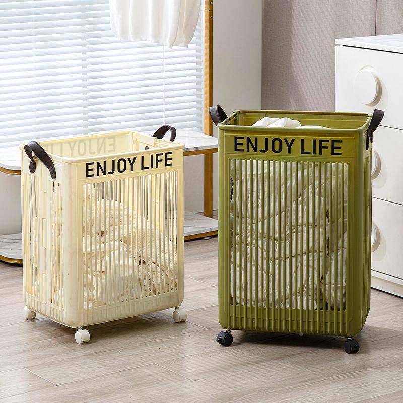 5U脏衣篓可折叠脏衣衣服网收纳筐NDQ脏衣篮家用洗篮G高颜值轻奢红