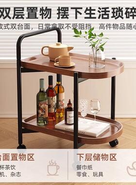 桌小茶几轮可移动客厅沙发角几层滑迷RXU你茶桌简约卧室边床头边