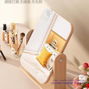 化妆镜家用梳卧室梳妆台子学生宿舍台式桌面复木质古妆IUT镜美妆