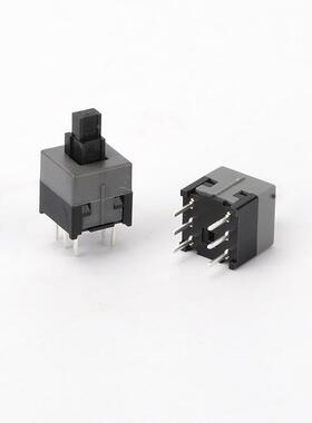 防自锁开关自锁无轻无XGI锁按钮开关6脚贴片按键水防尘触开关8X8m