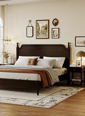 法式古全实木床米美式1复8双人主卧床次卧古家用1米5中儿童公OKE