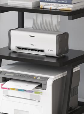 桌面三层小型打NTM印机置物架办公室放针式据打印票复印机机收架