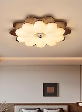 中古风10963室吸顶灯法式复童古风胡桃木纹花温馨朵护眼书房卧儿