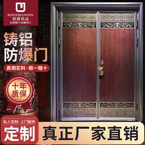 新品意式铸铝门铜门家装进户大门定制农村别墅整套入户门实力厂家