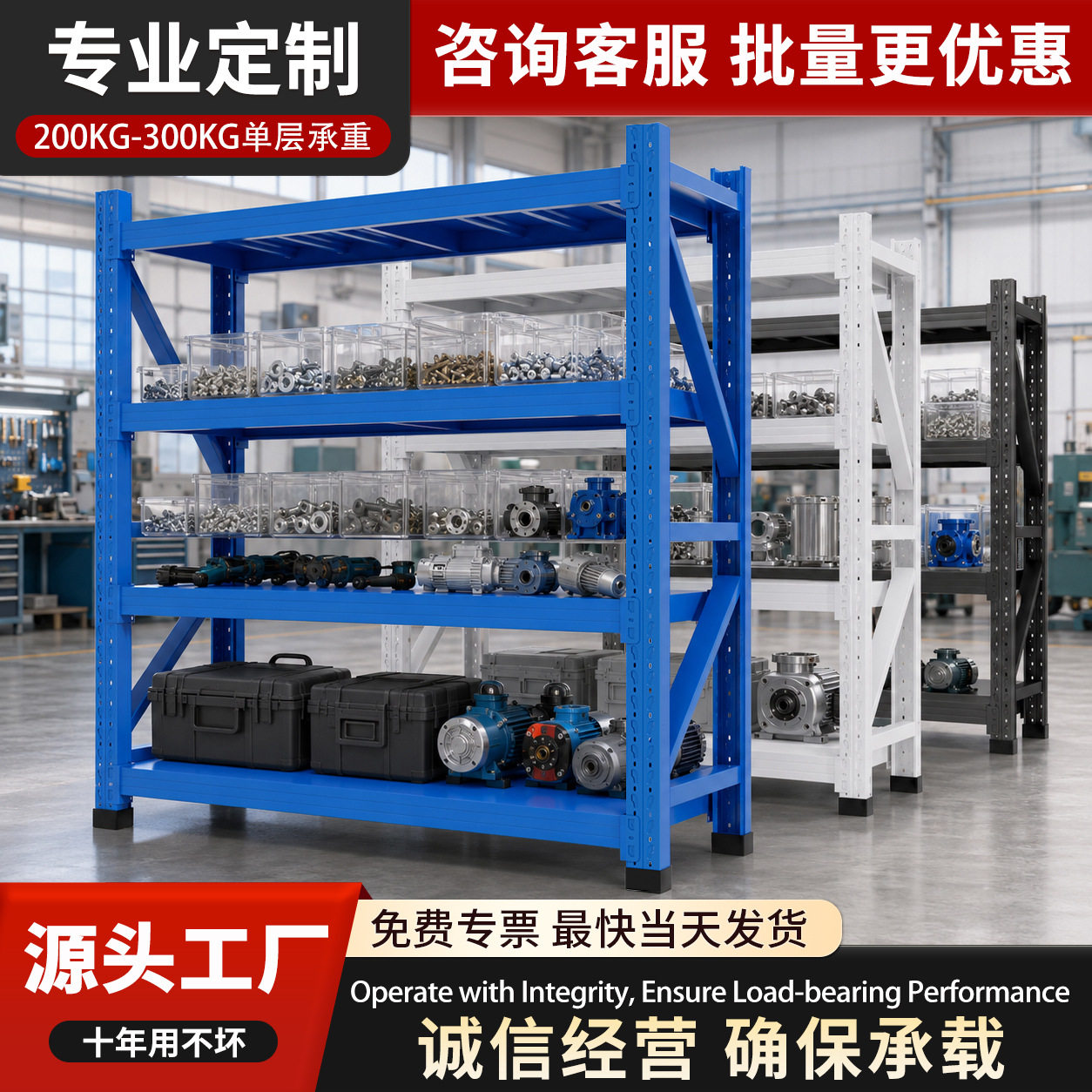 1米2仓储仓库用货架置物架五金库房多层厂家批发货架仓储物架