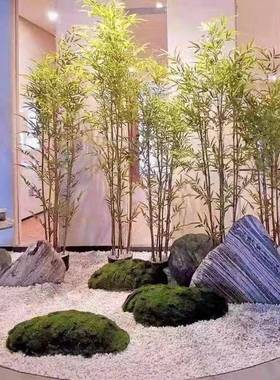 新中式仿绿真竹隔断屏风细ZZ004水毛竹假竹子造景植酒店装饰子假