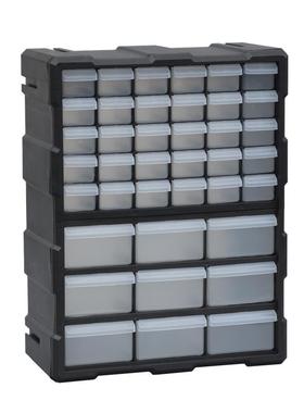 收纳盒抽屉装丝式零件收纳柜盒积木方零件螺90606元件工具长形可