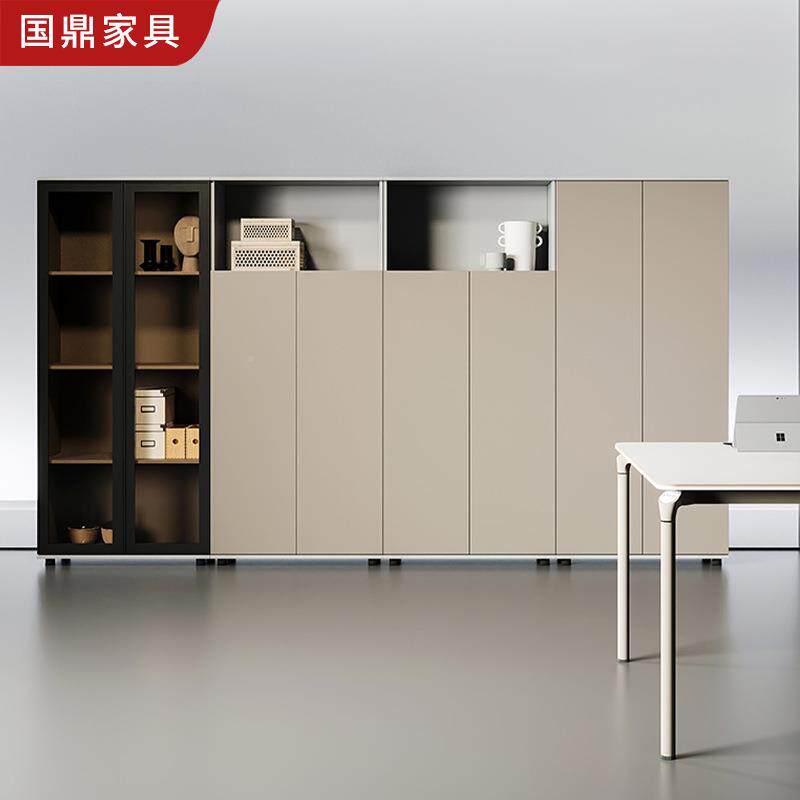 件柜文资料案柜储物档财柜子YM-WJG高柜办公室书柜白色木质收纳矮