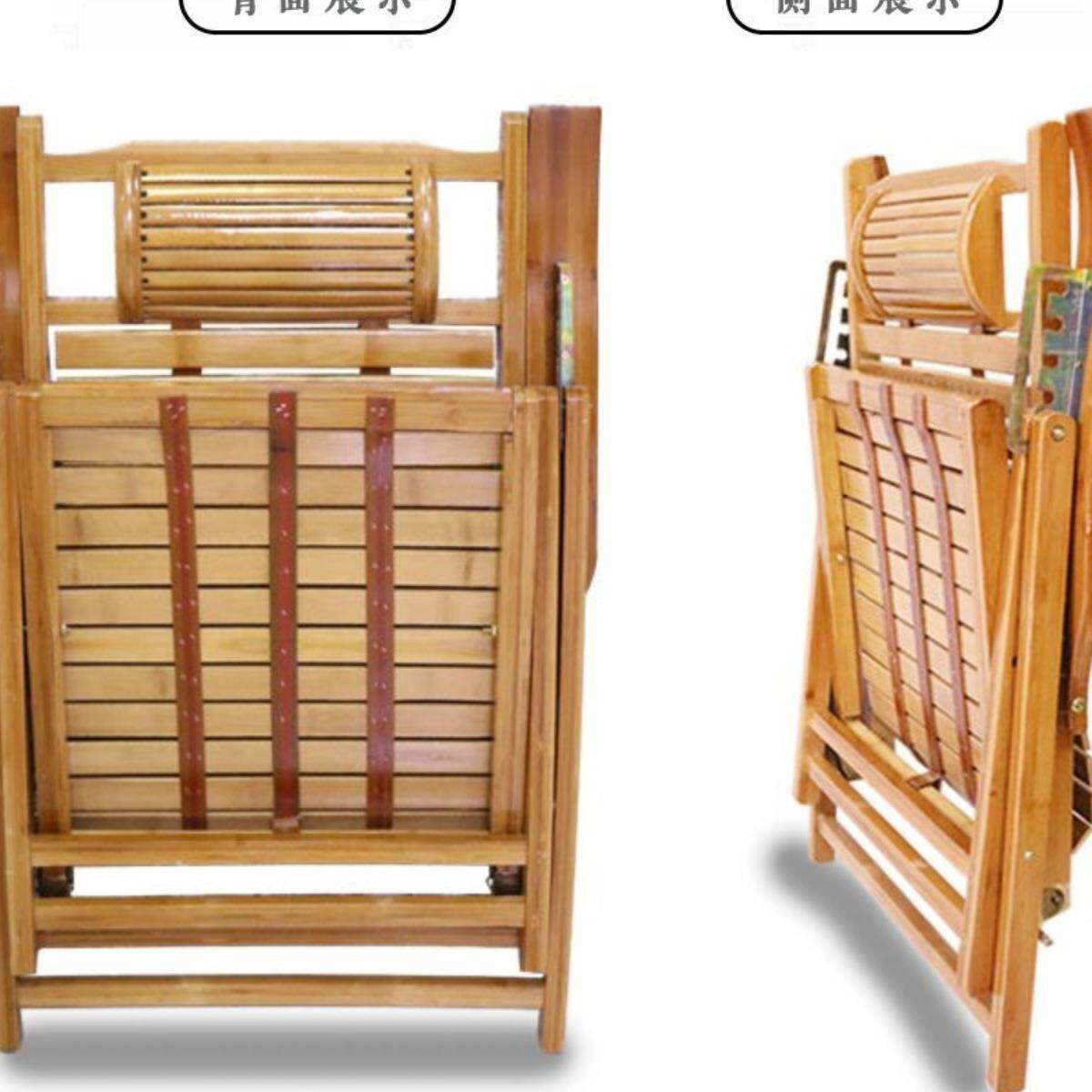 竹躺椅可折叠午休阳台靠背椅夏季老人乘凉睡椅家休用闲靠QSD背午