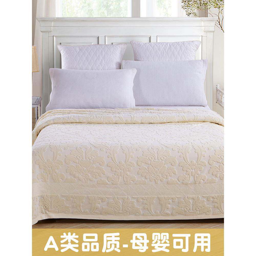 上海老牌款纯棉老式毛巾被夏0季薄成人毯子单DHWYMKNJ人10厚全棉