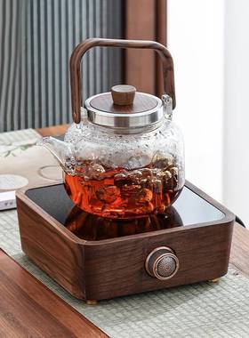 硼10238硅玻璃提高壶蒸茶壶烧水壶蒸煮两用壶热水电陶炉梁煮茶器
