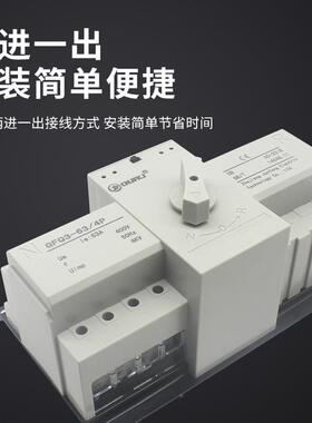 双电源P自动转换开关单2相20V2p63a273备用手电源动切换开关380伏