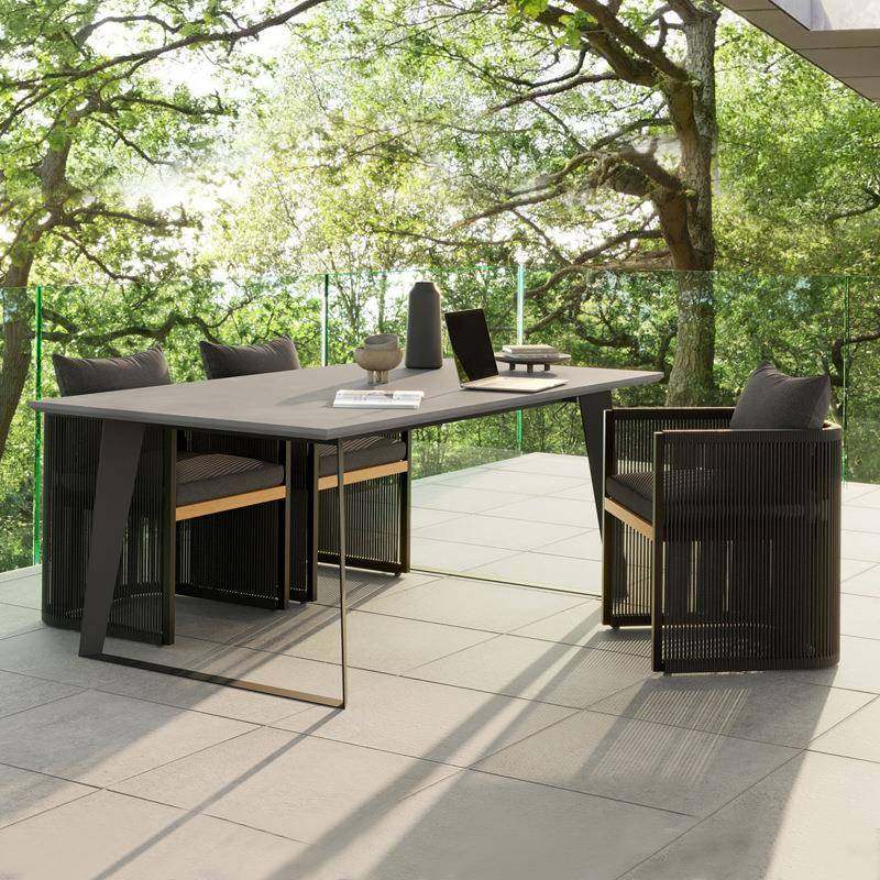 户外桌椅椅柚绳木花园编休闲阳台露天咨询客服设计师酒店庭院样板