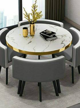 小圆桌椅店铺桌椅子桌接待会客休组闲四网68236一红简约洽谈桌椅