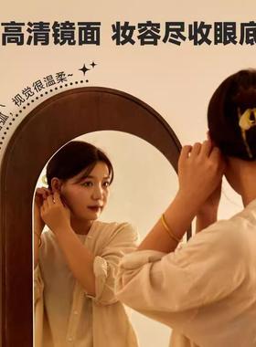 木穿衣镜家用客镜厅玄关落地卧室女全实身镜生化妆壁49320挂复古