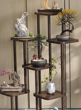 花花架置IYC物架阳台实木多层落地家用客式中厅式台多肉绿萝花盆
