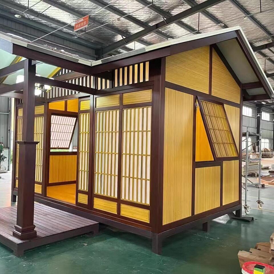庭院铝木阳光房铝包木设计户外休闲小木屋透光遮阳隔音钢化玻璃