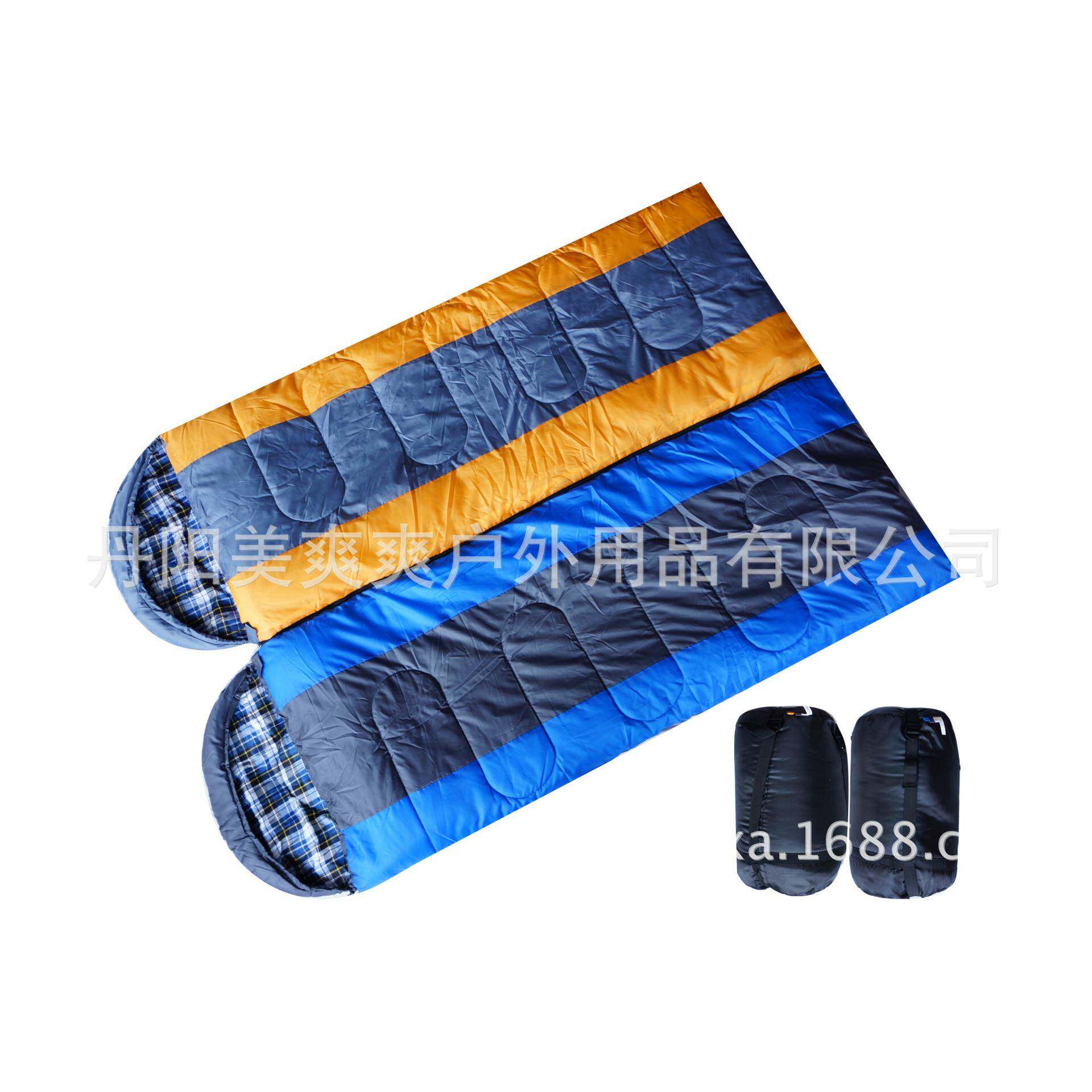 成人冬季格子法兰绒压帽缩包拼户外野营旅KC-012游信互封带室内庭