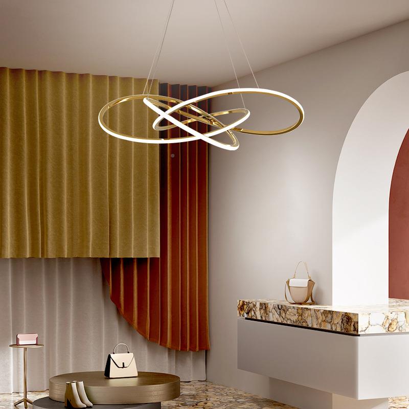 四设叶草轻奢客厅吊灯锈现代简约高端计不钢艺术线条429卧室餐厅